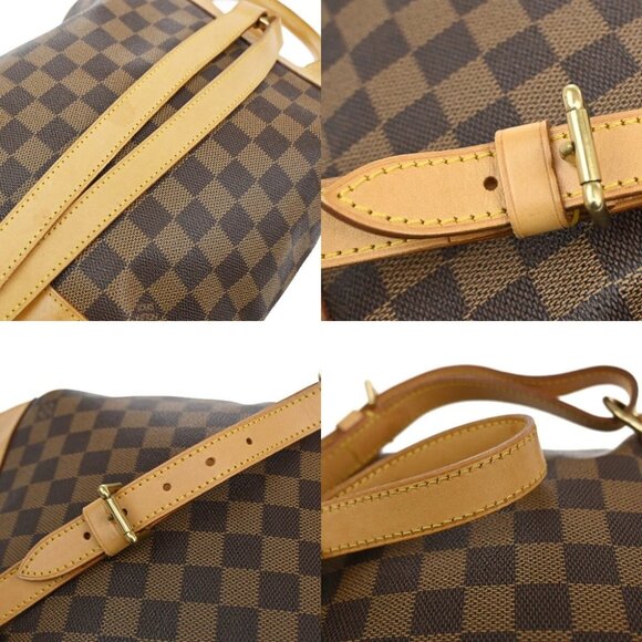 LOUIS VUITTON Logo Arlequin Backpack Bag Damier Ebene Brown N99038 23YH405 - Picture 8 of 15